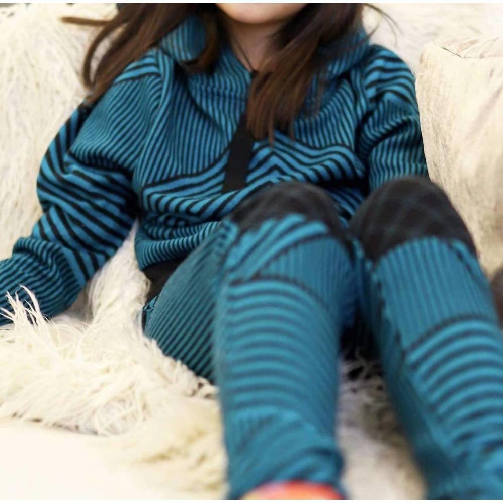 NEW EVA FRANCO girl's brit wit sweatshirt top in teal/black